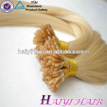 Alibaba Pas Cher # 613 Blonde Cheveux Humains Je Pointe Astuce Pré-lié Cheveux Tissage Cheveux Humains Trames 1 g / Strand Échantillons gratuits